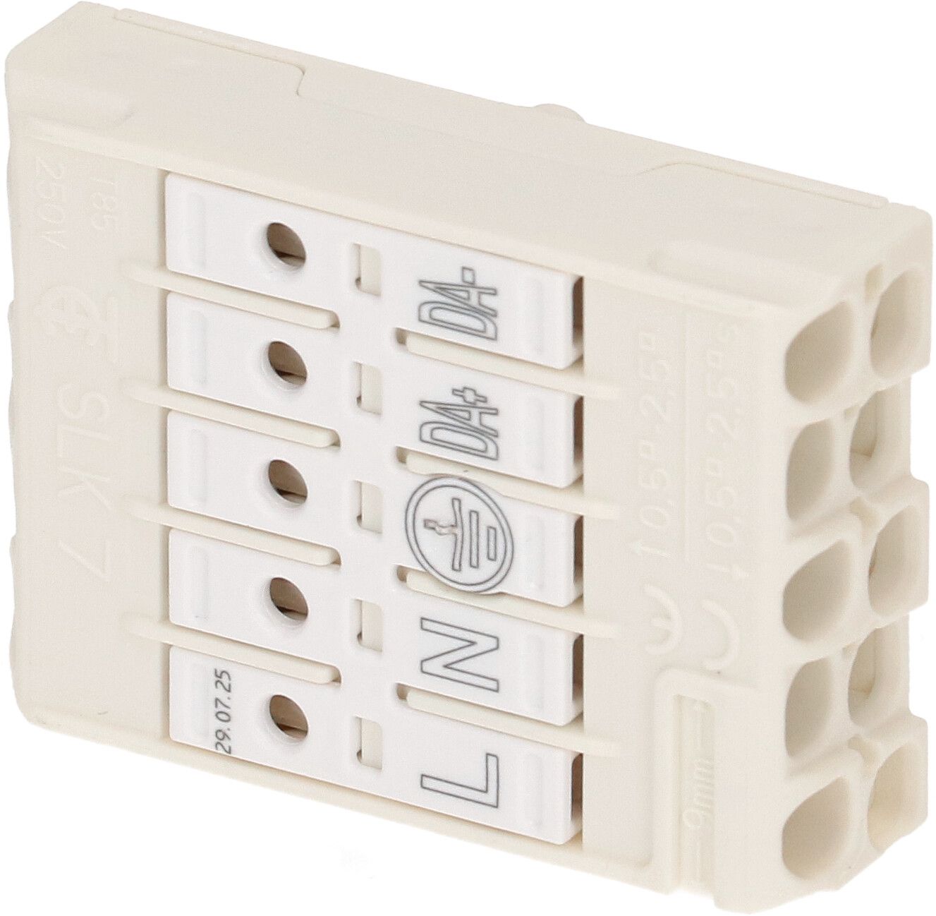 SLK7 Anschlussklemme 5-polig 0.5-2.5mm2 superflach weiss
