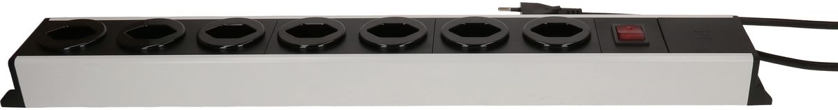 Steckdosenleiste Power Line 7x Typ 13 grau/schwarz Schalter 1.5m
