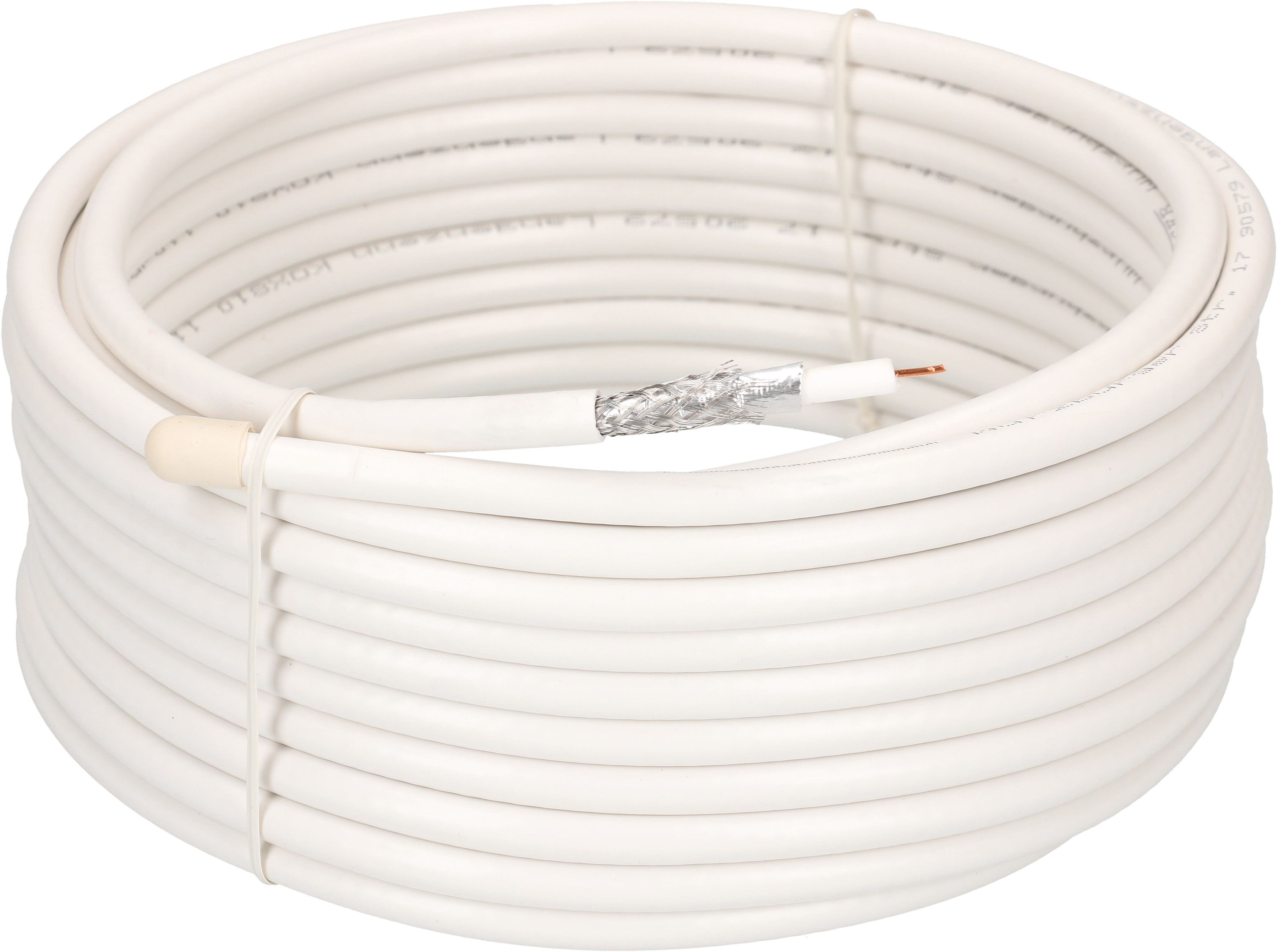 Câble coaxial SAT 10m blanc