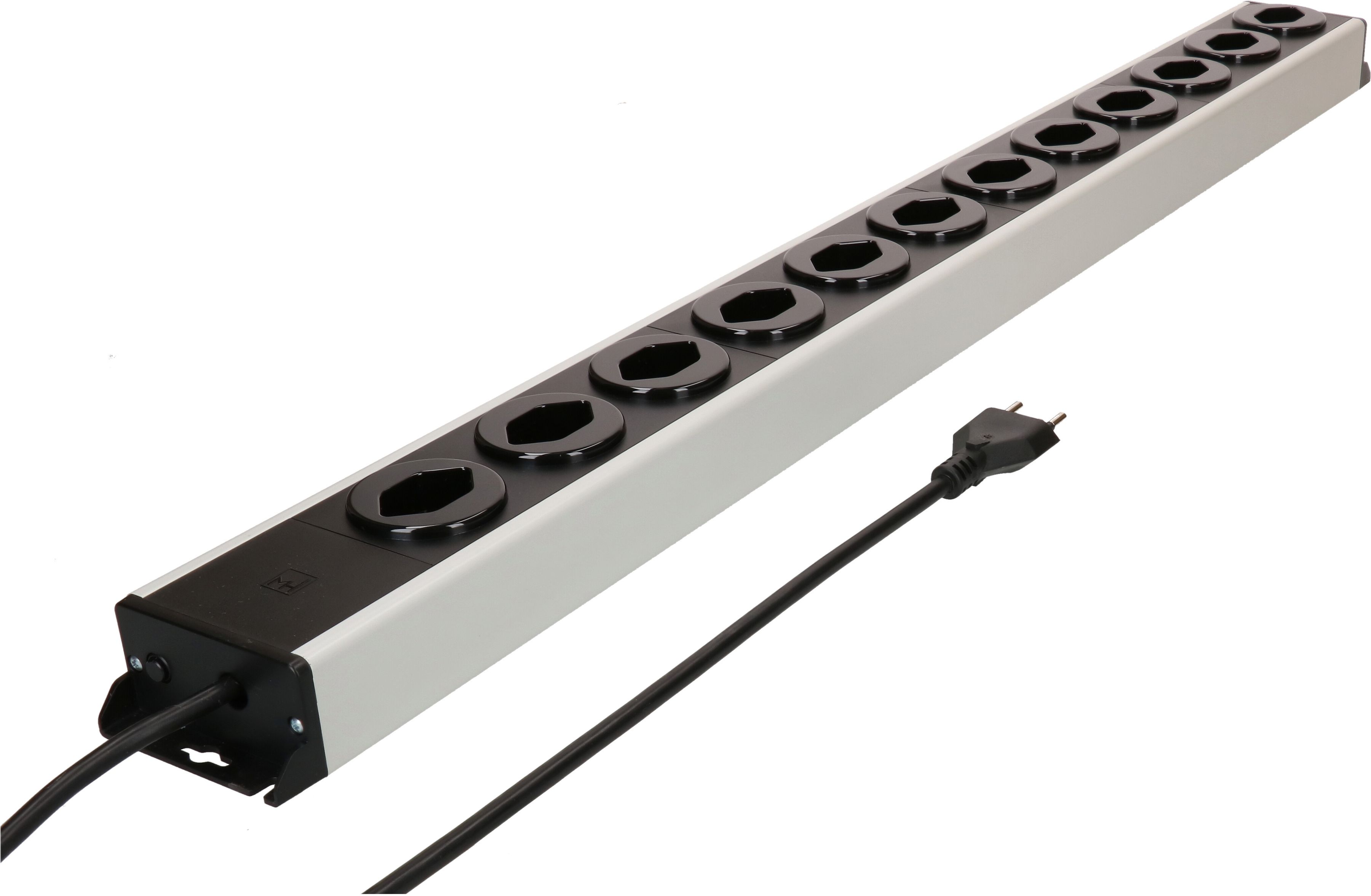 Steckdosenleiste Power Line 12x Typ 13 grau/schwarz 1.5m
