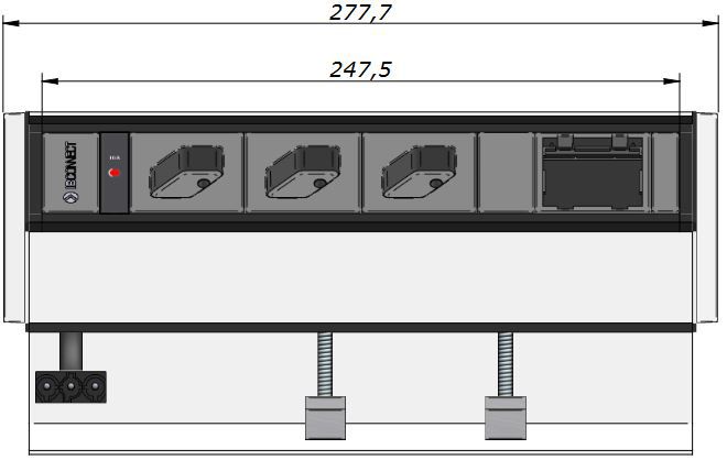 PRISMA Steckdoseneinheit weiss 3x Typ 13 1x Leer