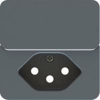 Central plate with knob for wall combined size
