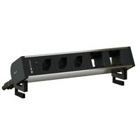 SUPRA Steckdoseneinheit eloxiert 3x Typ 13 2x Leermodul