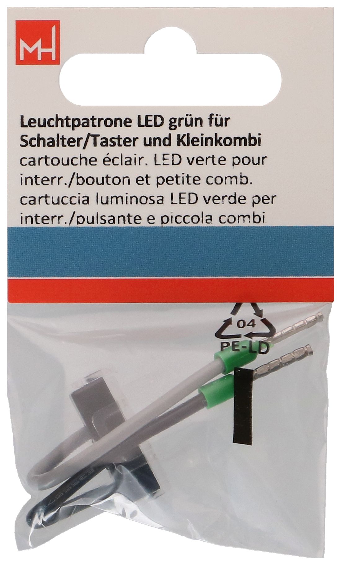 Leuchtpatrone LED grün für Schalter/Taster und Kleinkombi