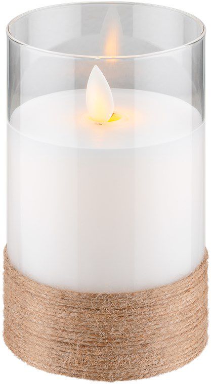 candele a LED in vera cera set di 3 bianco