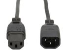 TD-Apparateverlängerung H05VV-F3G0.75 1.5m schwarz C14/C13
