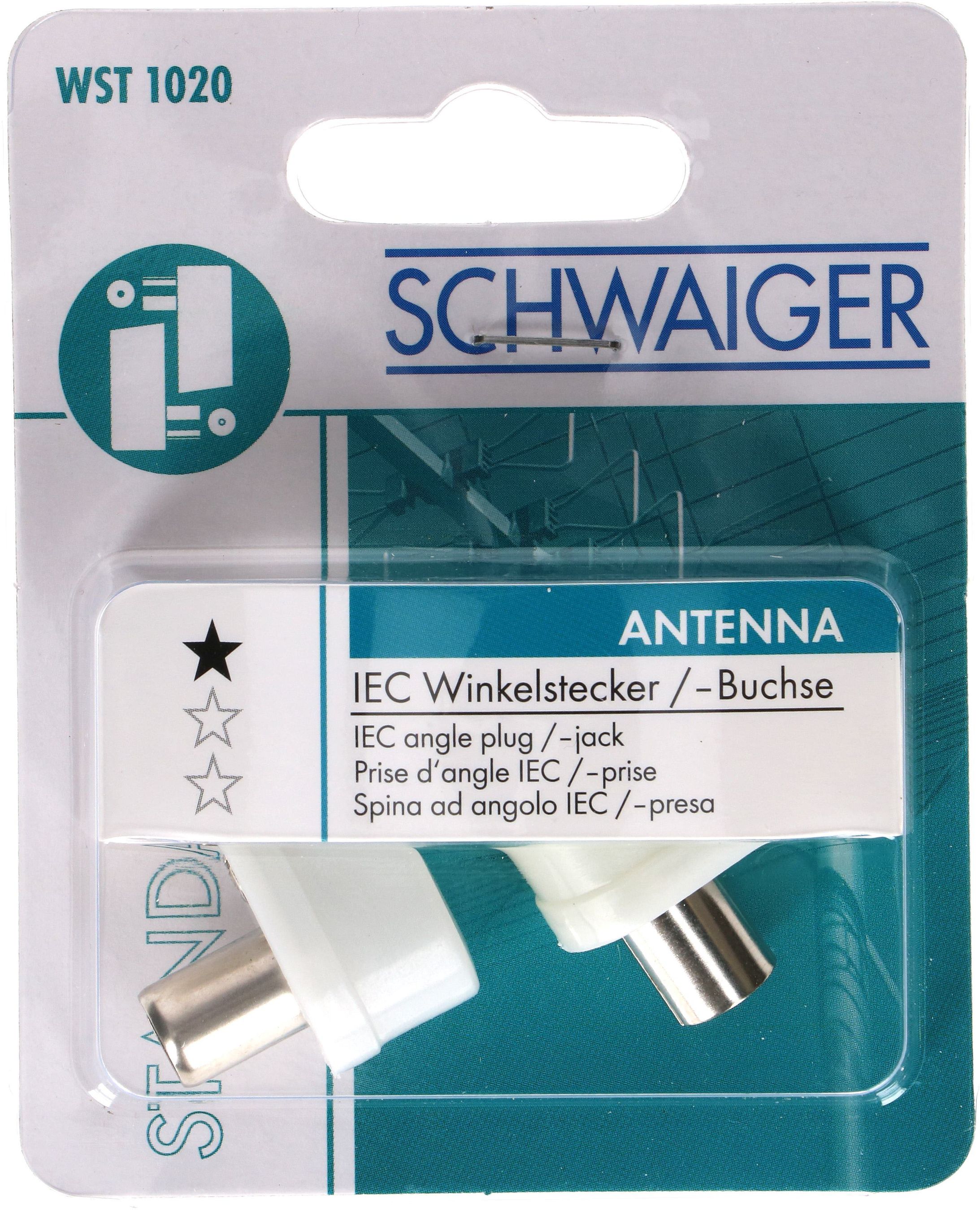 IEC-Winkelstecker-Set weiss