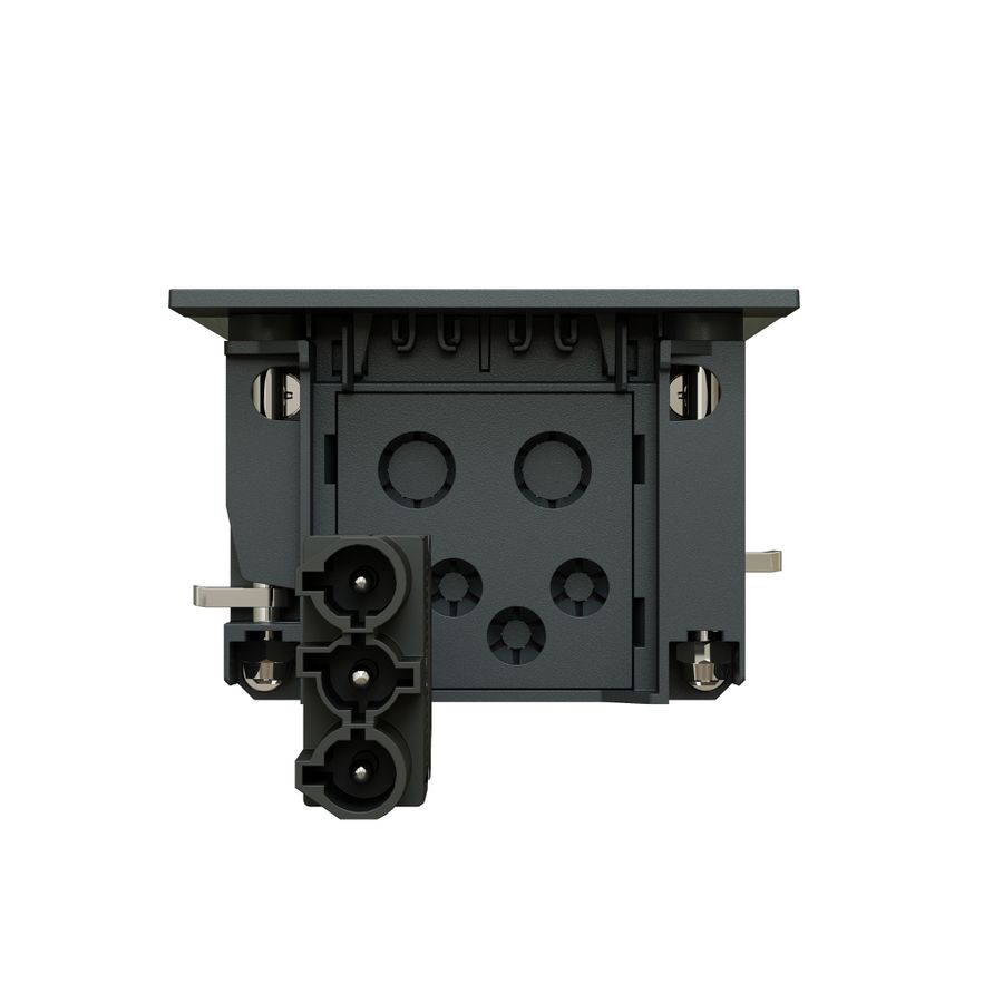 INTRO2.0 Steckdoseneinheit eloxiert 3x Typ 13 1x USB-A/C 2x Leer