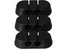Double slots cable clips black