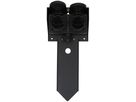 prises de jardin 2x type 13 IP55 avec pique amovible noir