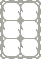 piastra di fissaggio dim.3x2 modino