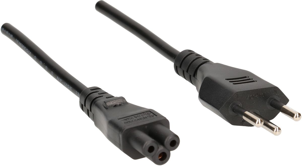 câble d'appareil TDLR H03VV-F3G0.75 0.5m noir type 12/C5