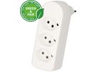 multi adaptateur ADAPT 3x type 13 blanc rotatif Green+Fair