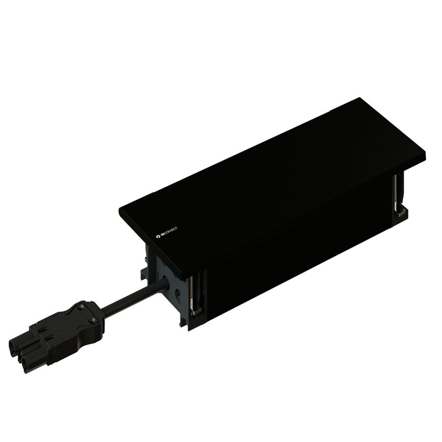 NEXO Steckdoseneinheit schwarz 2x Typ 13 1x USB-C 60W