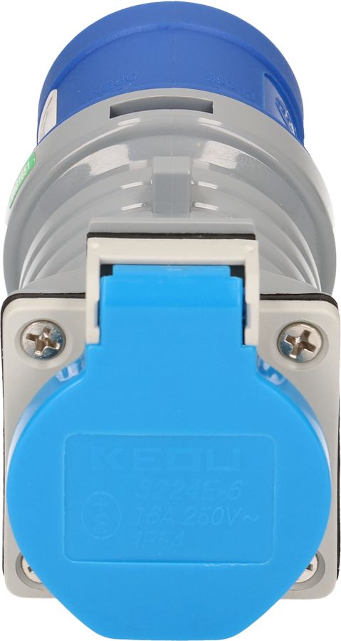 Adapter CEE-Stecker/Kupplung Typ 23 3-polig 16A blau