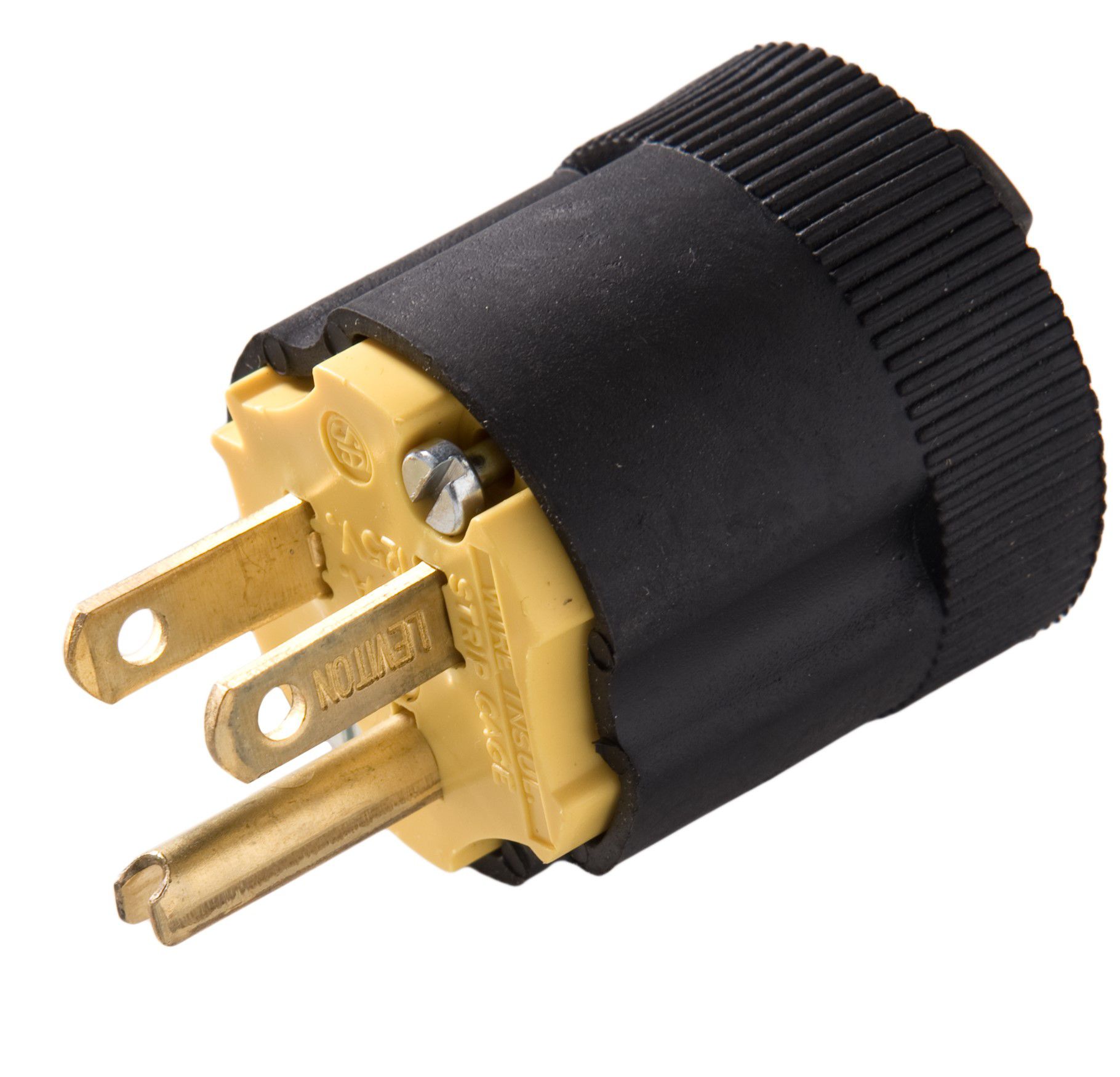 Stecker Amerika 3-polig schwarz/gelb