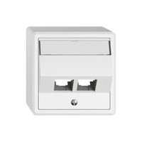 Netzwerk 2x Aufnahme S-One RJ45 AP Edizio.liv EASYNET weiss