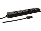 multipresa Power Line 6x tipo 13 nero/nero 3.0m AC 166