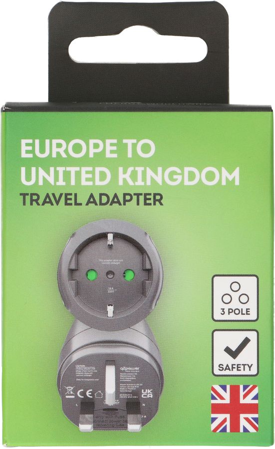 adattatore di viaggio Europa al Regno Unito