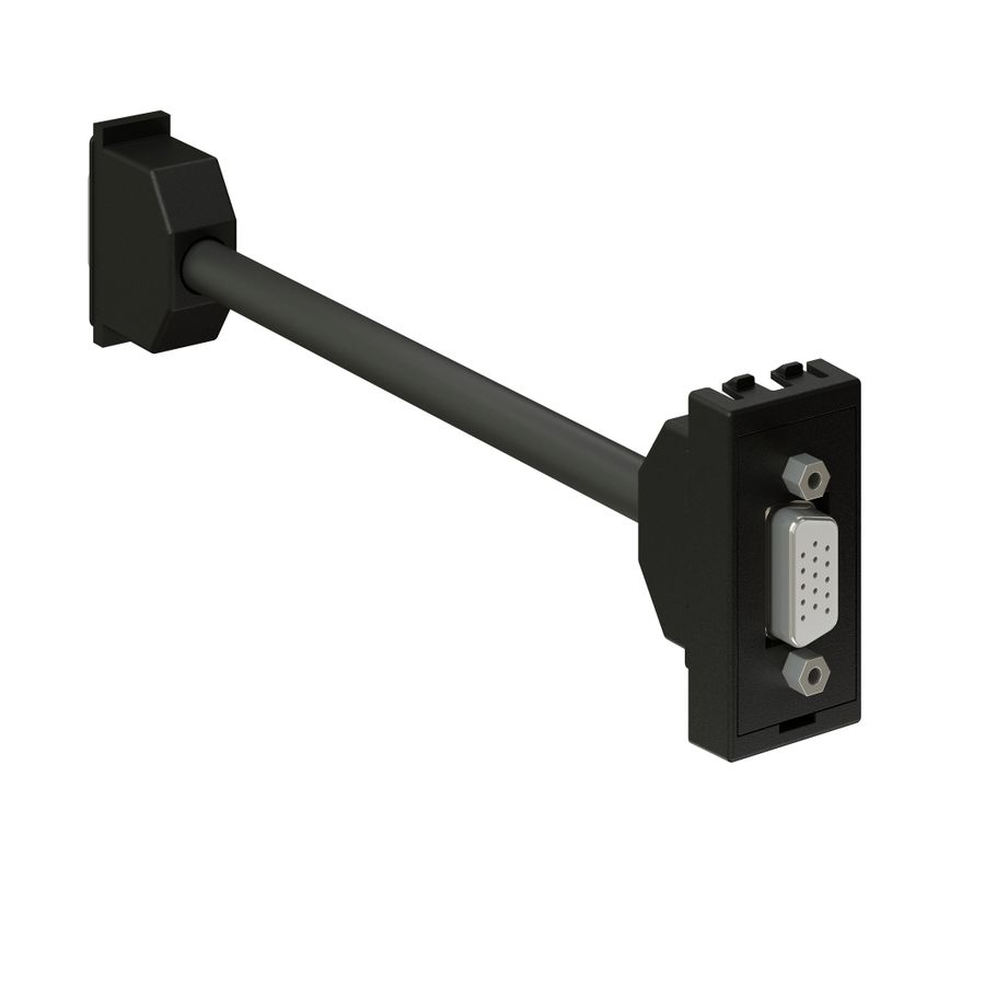 accessori multimediali 45x22.5 antracite 1x VGA 15 pins