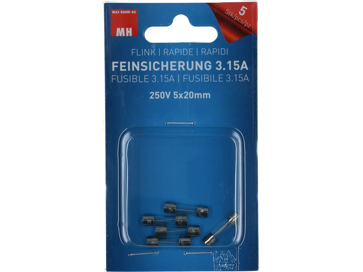 Fuse 5x20mm fast-acting 3.15A / 250V