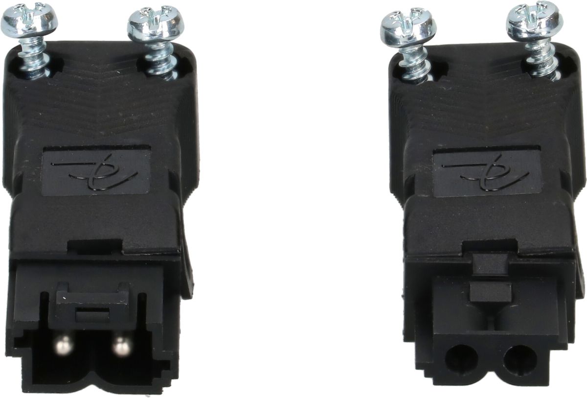Stecker und Kupplung AC 164 flach 2-pol. 16A/250V IP20