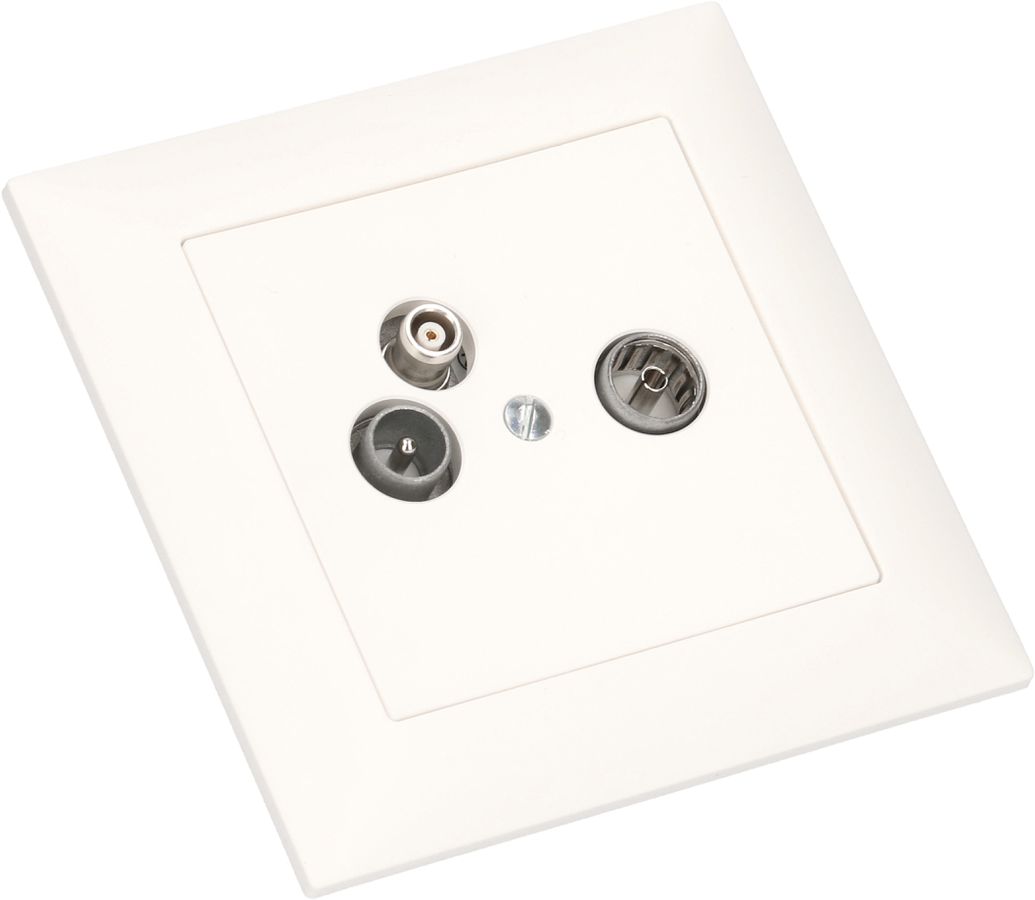 Radio/TV/Daten Durchgangs-/Enddose 15dB UP EdizioDue weiss