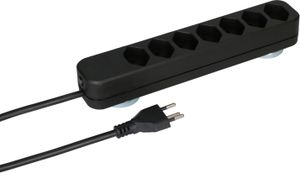 multipresa Swiss Line 7x tipo 13 nero magnete 5m