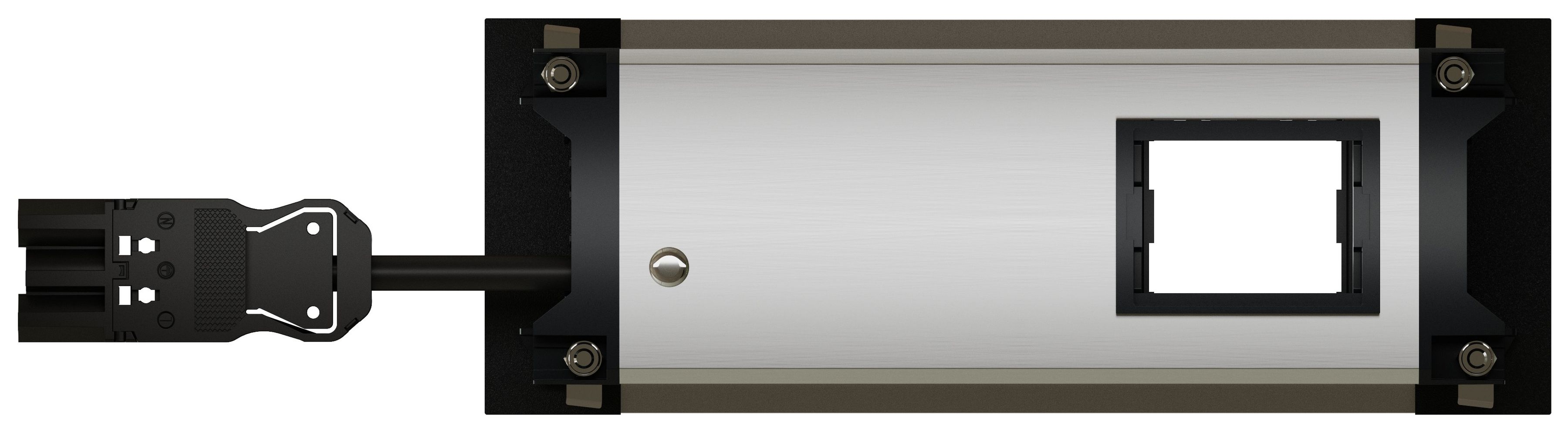 INTRO2.0 Steckdoseneinheit eloxiert 1x Typ 13 1x USB-A/C 1x Leer