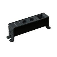 CUBO presa multipla nero 2x tipo 13 1x modulo vuoto
