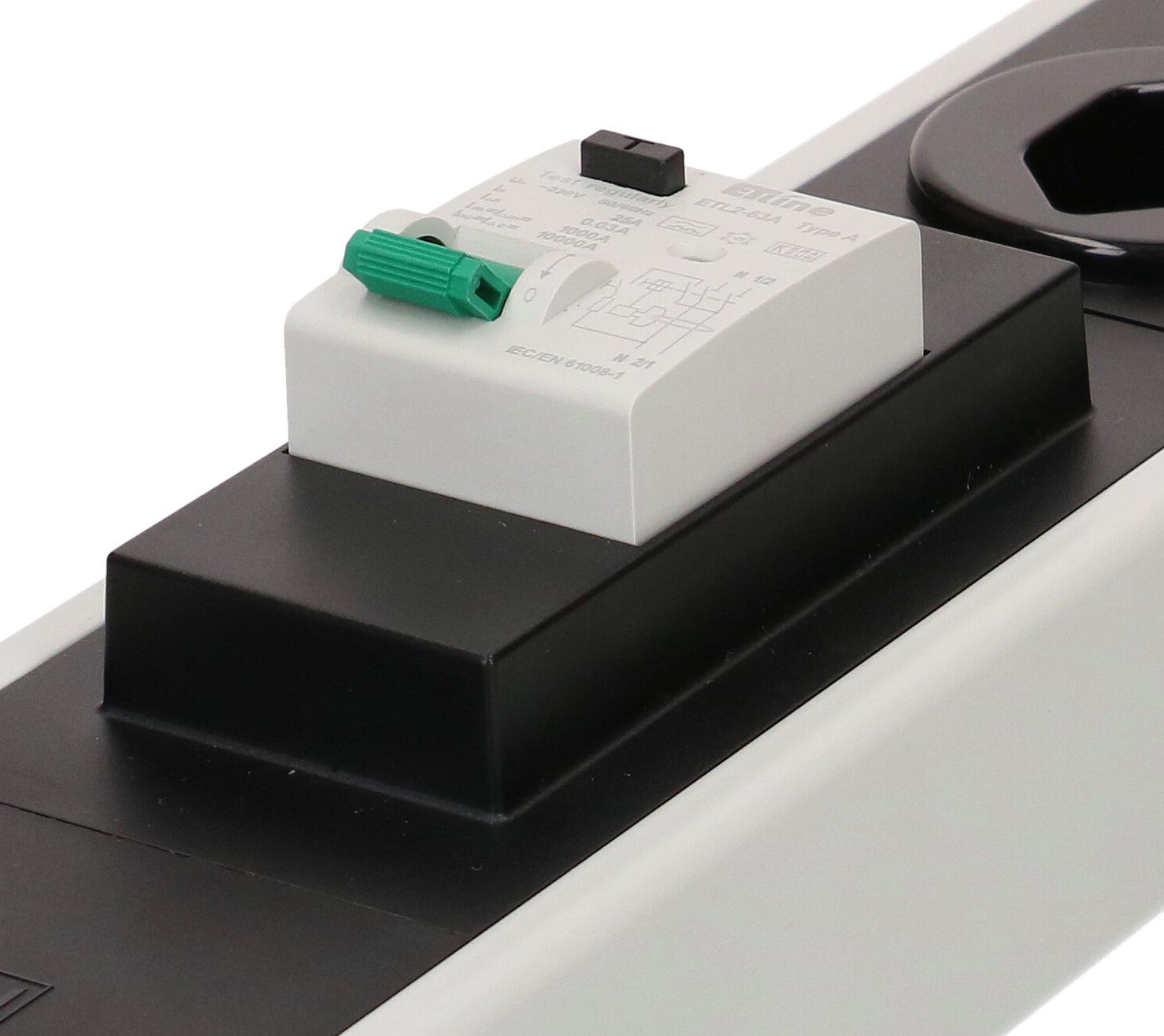 Steckdosenleiste Power Line 5x Typ 13 gr/sw FI 30mA / 10A 1.5m