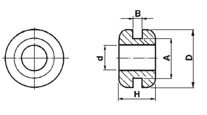 Durchführungstülle PVC 6/5mm weiss