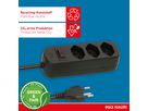 Steckdosenleiste Basic Line 3x Typ 13 sw Schalter 1.5m Green+Fair