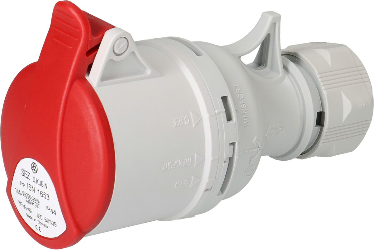 prise CEE 3P+N+E 400V/16A rouge IP44