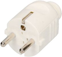 Spina Schuko 16A 250V bianca CEE7/VII