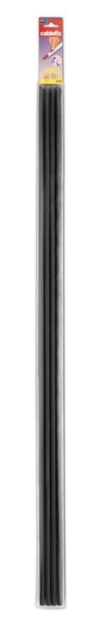 Goulotte Cablefix 7mm noir auto-adhésif 1m 4 pcs.