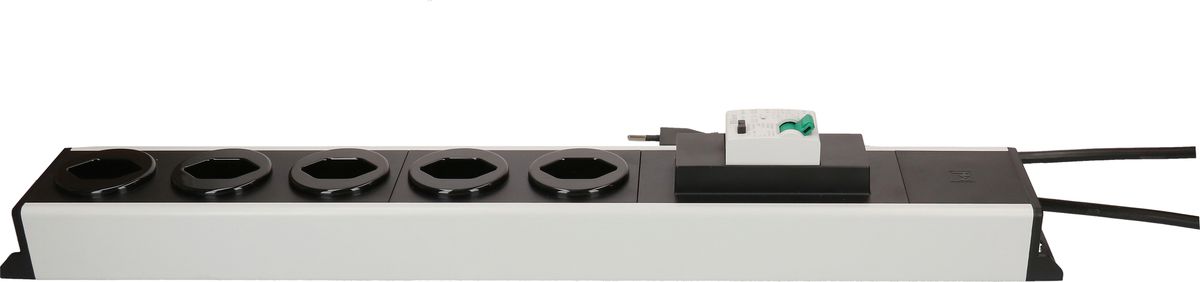 Steckdosenleiste Power Line 5x Typ 13 gr/sw FI 30mA / 10A 1.5m