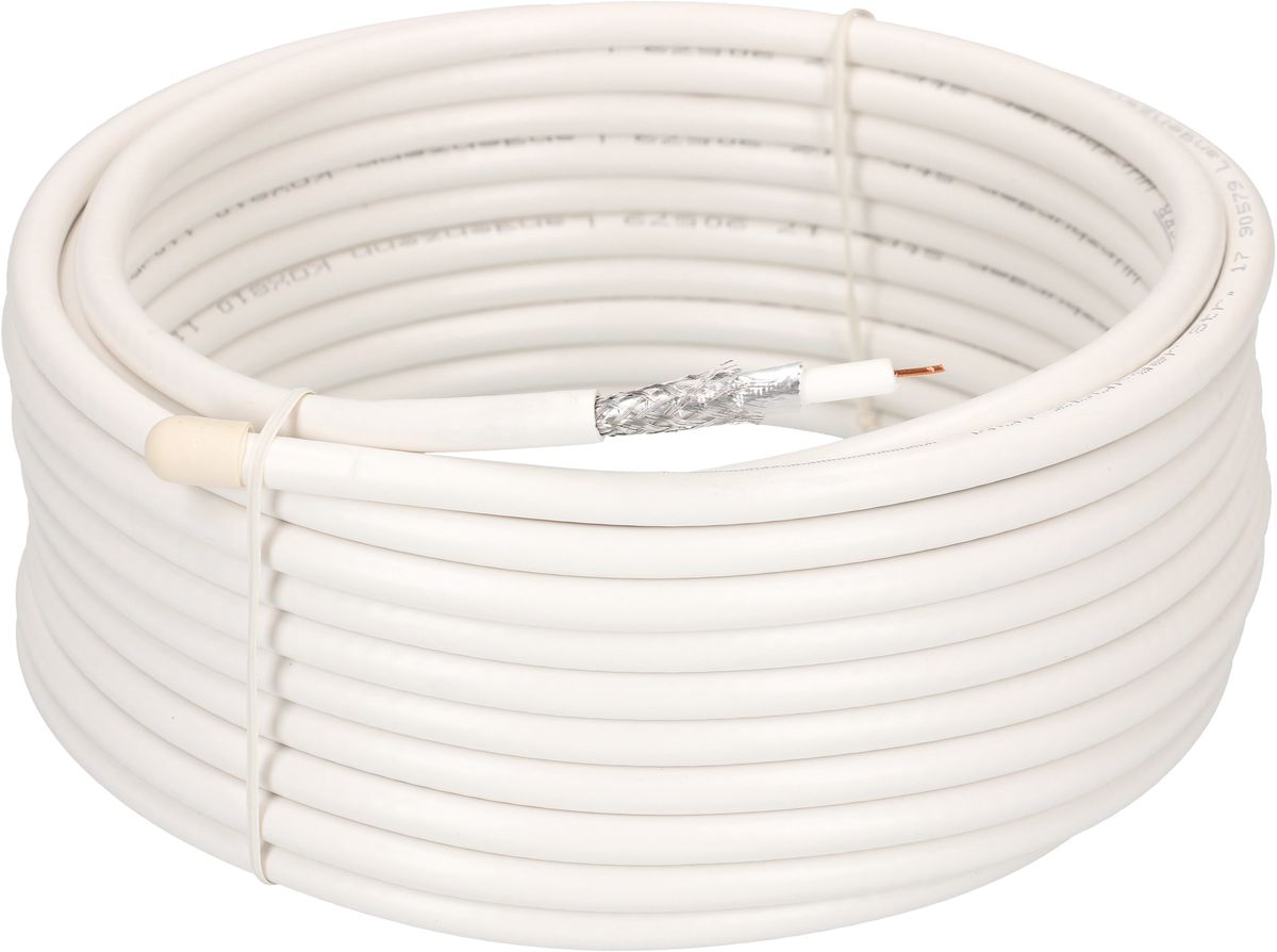 Câble coaxial SAT 40m blanc
