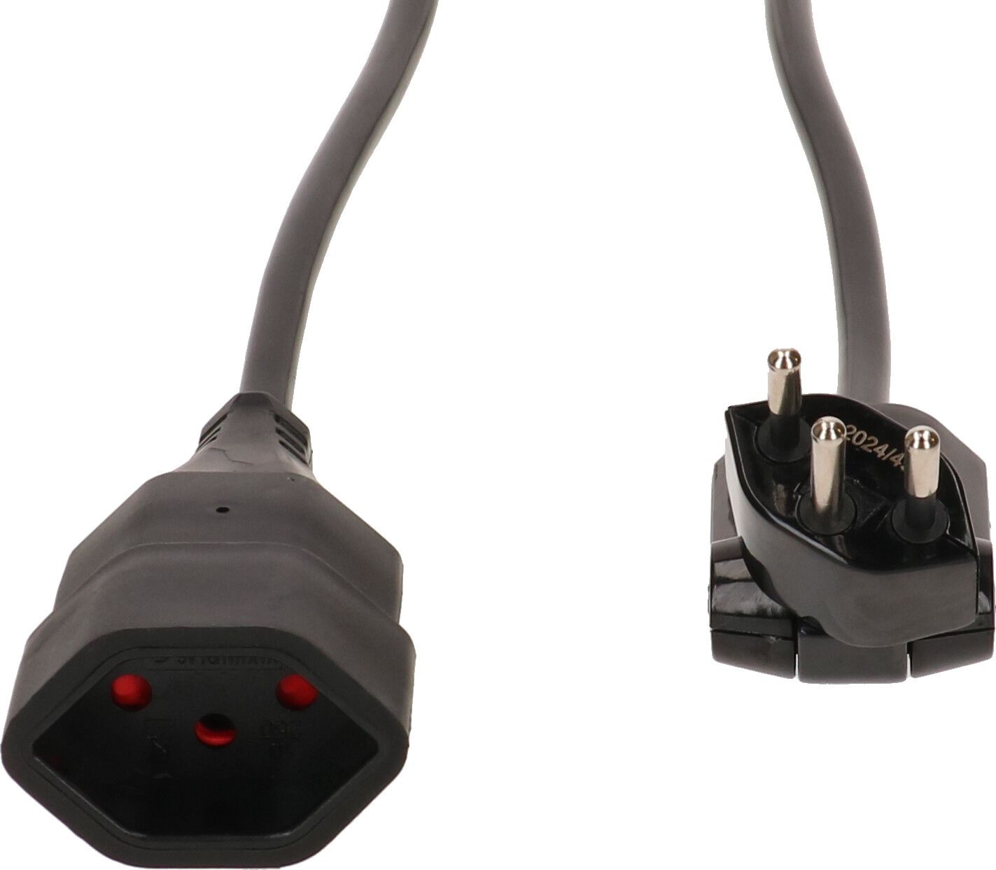 Rallonge TD H05VV-F3G1.0 1m noir clip-clap BS type 12 / type 13