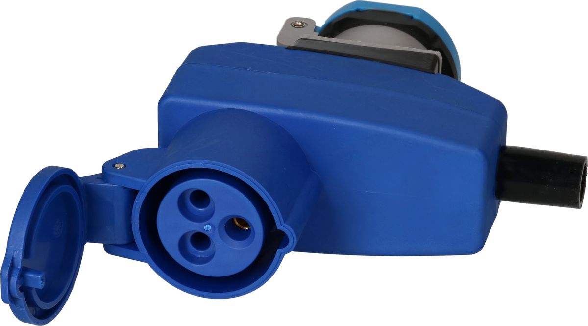 CEE Winkelkupplung blau CEE16-3 + Typ 23 IP55