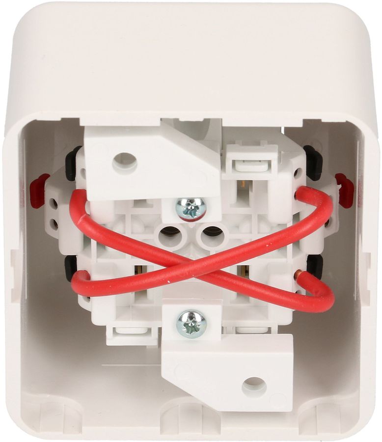 interruttore schema 6 dim.1x1 AP Mica Standard bianco