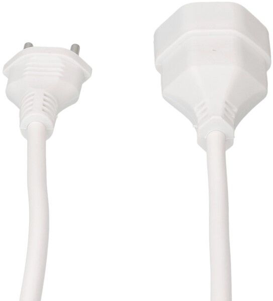 TD-Verlängerung H05VV-F3G1.0 1m weiss BS Typ 12 / Typ 13