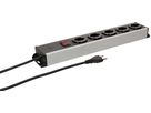 Steckdosenleiste Power Line 5x Typ 13 grau/schwarz Schalter 5.0m