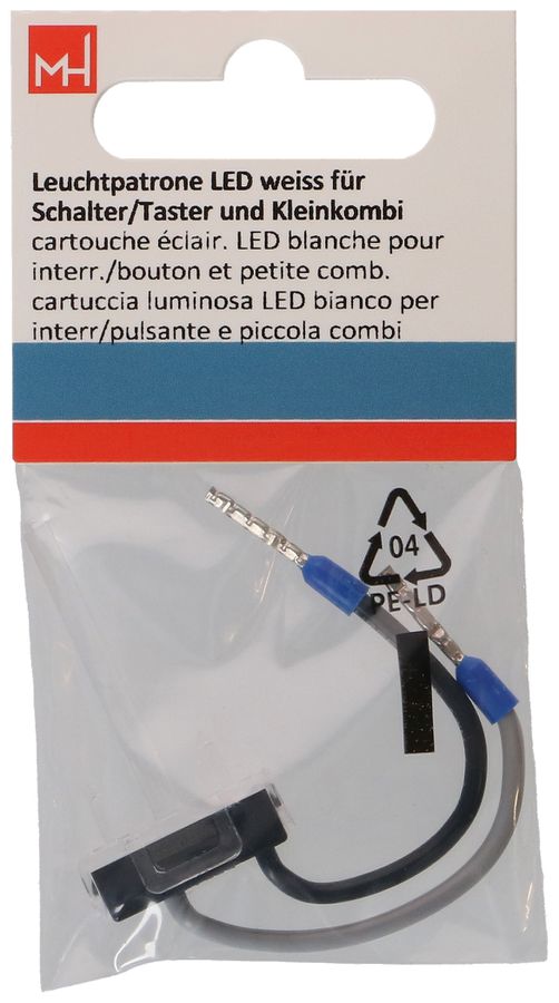 Leuchtpatrone LED weiss für Schalter/Taster und Kleinkombi