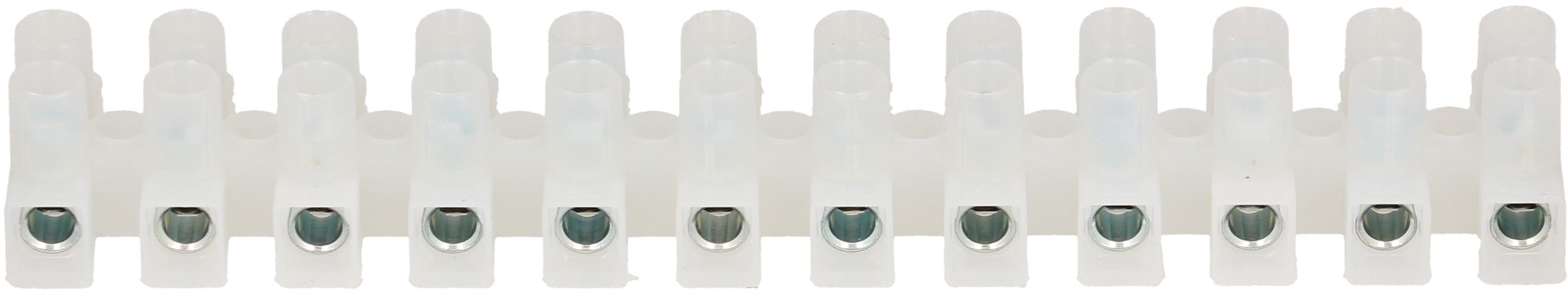 barrete de bornes 0.5-4mm2 12 pôles naturale prot. du fil 2 pcs.