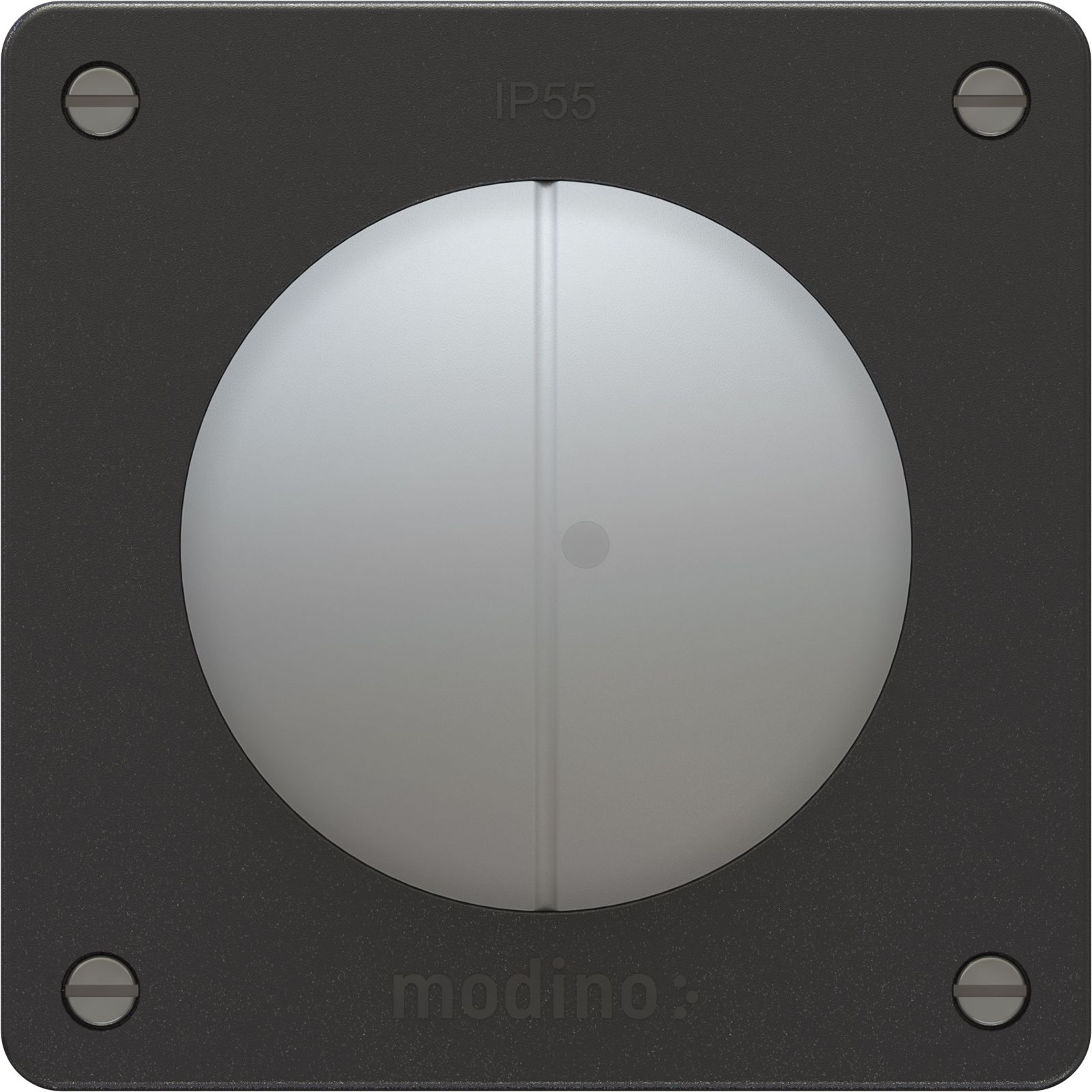 pulsante doppio NA/NC 1x illuminato INC exo IP55 nero