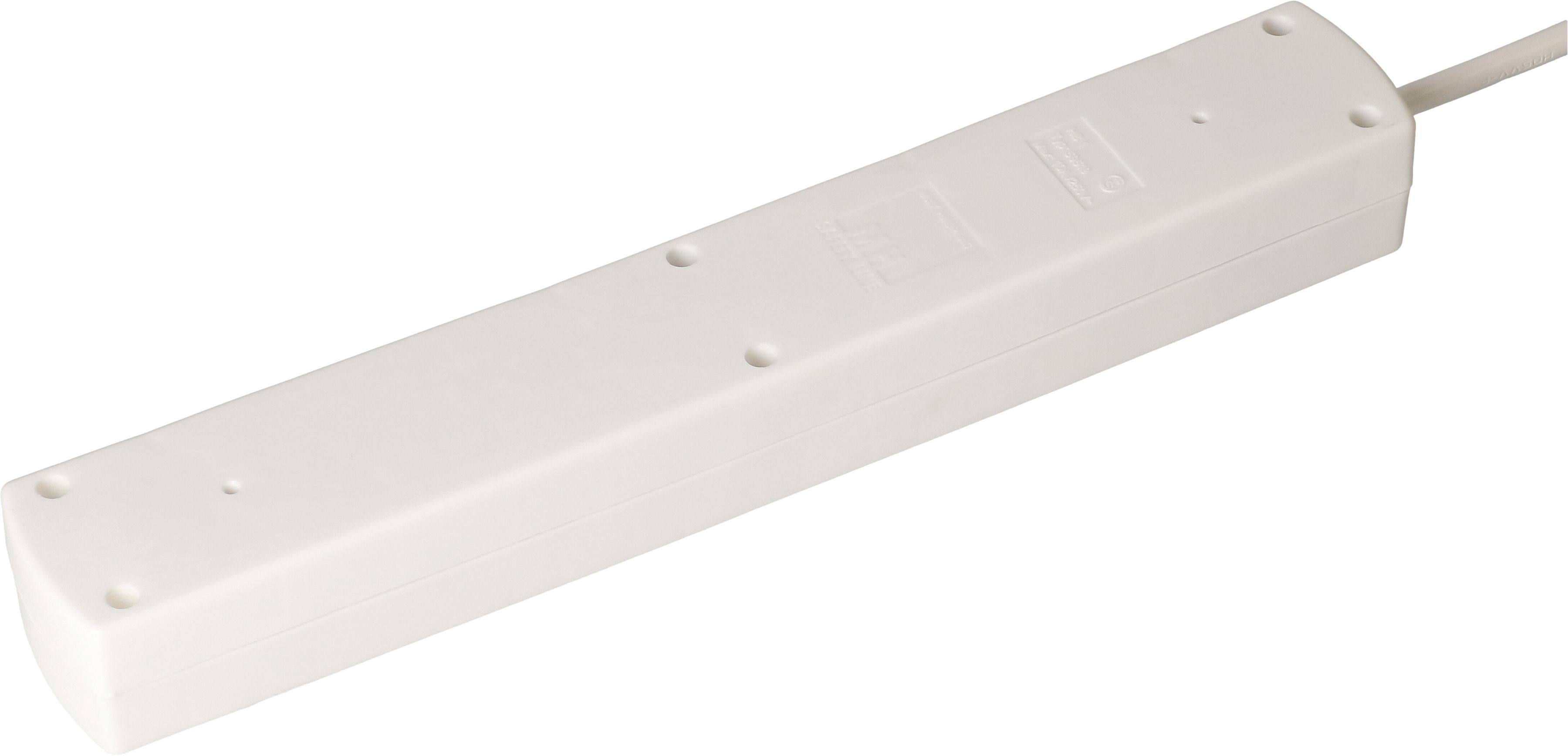 multiprise Safety Line 9x type 13 BS blanc interrupteur 2m cli.