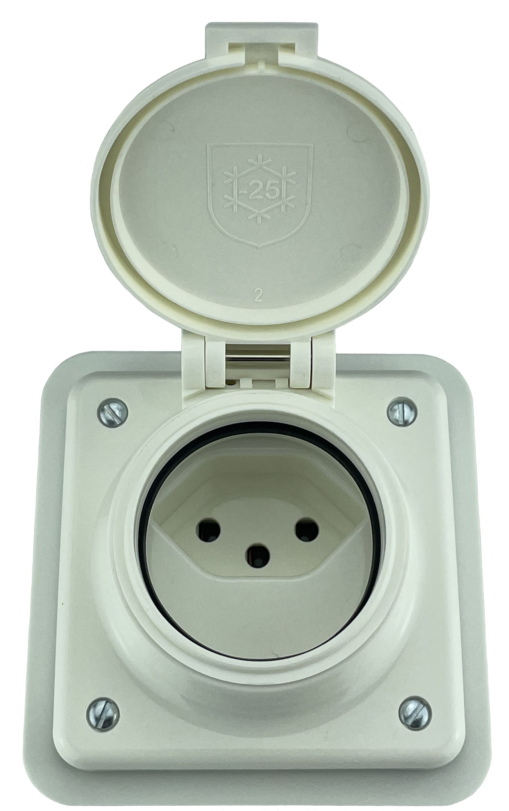 prise 1x type 13 ta.1x1 ENC Mica Nass IP55 blanc