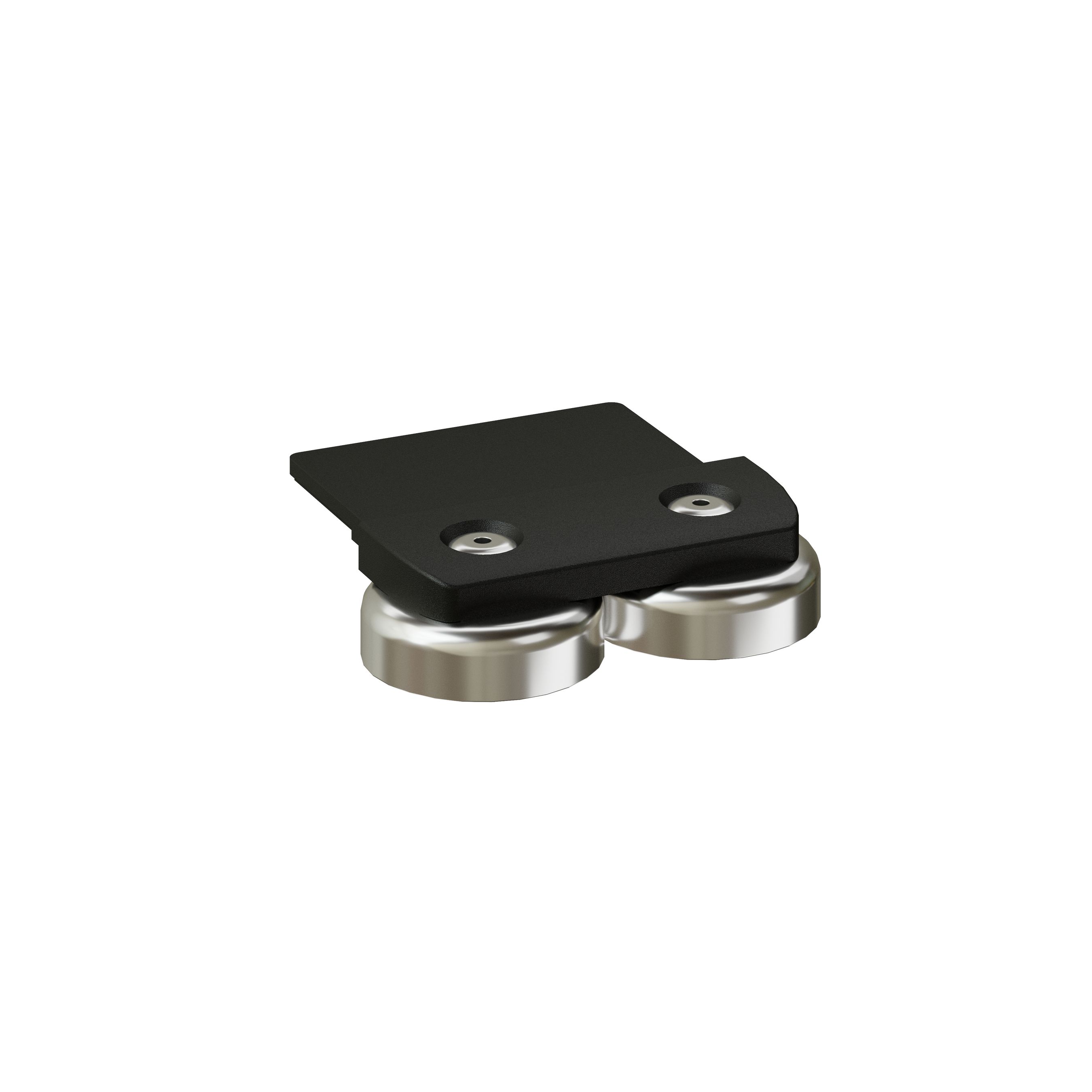 CUBO set di fissaggio piatto antracite con magnete / 2 pezzi
