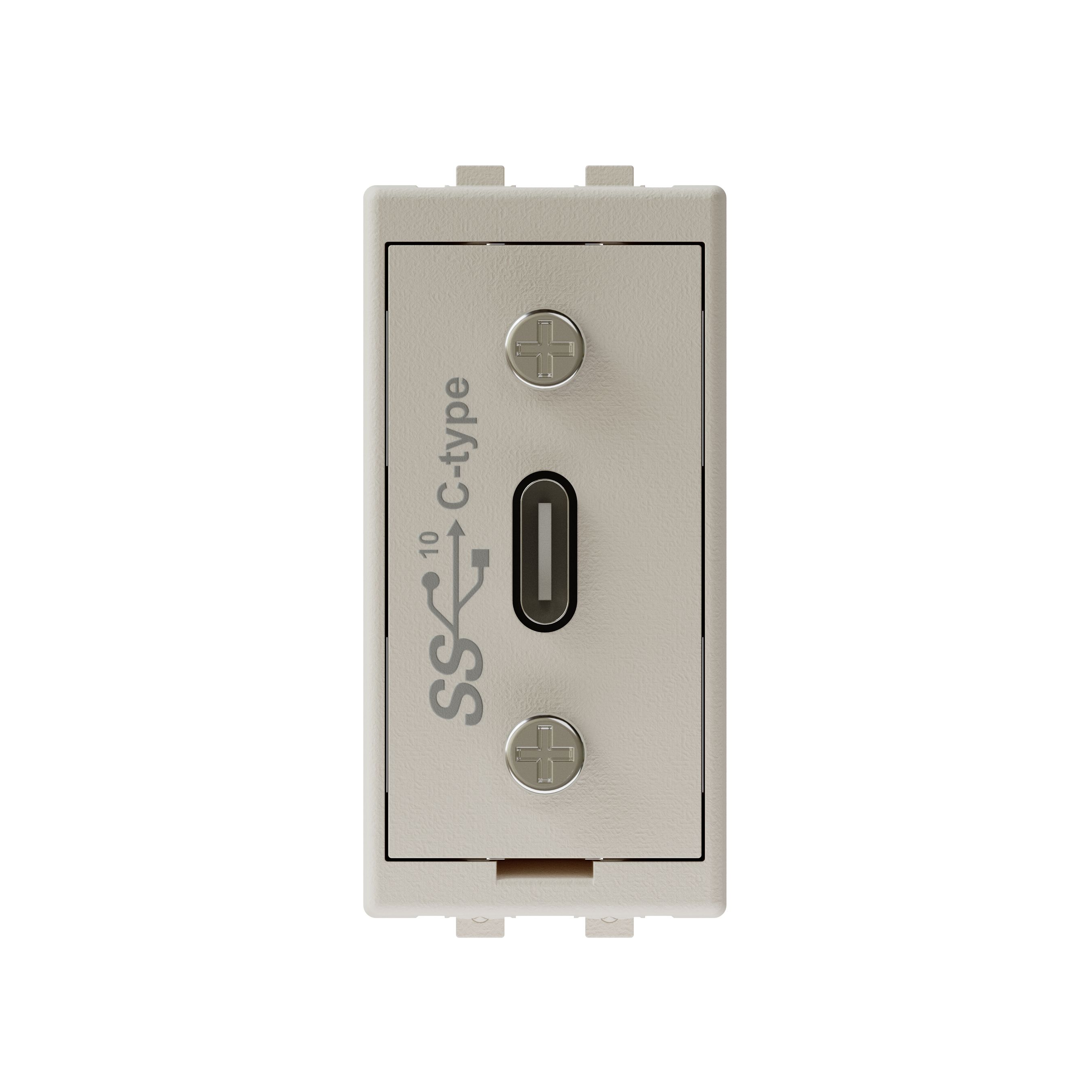 Multimedia-Zubehör 45x22.5 weiss 1x USB-C 3.1 data